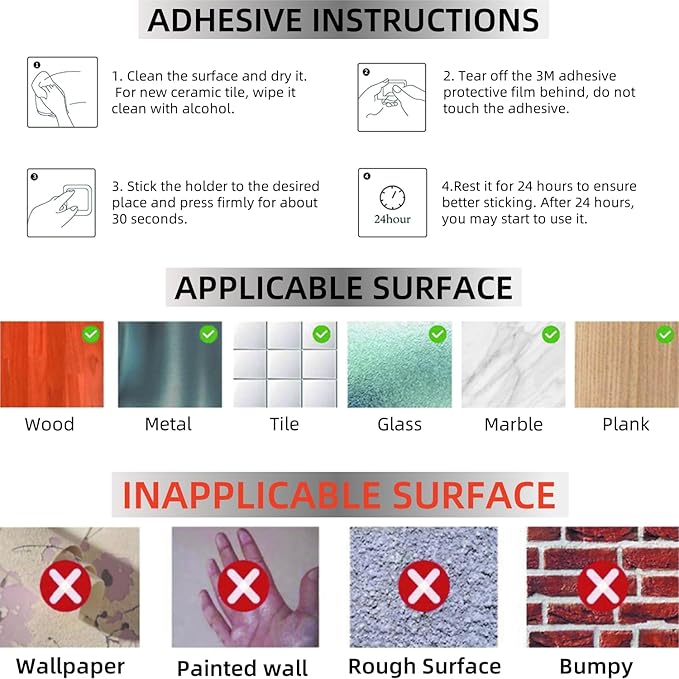 Dyson Hair Dryer Holder, Dyson Hair Dryer Wall Mount with Magnetic Attachment Storage, Dyson Blow Dryer Holder SUS304 Stainless Steel with Cable Management for Bathroom Salon PTALSEAW