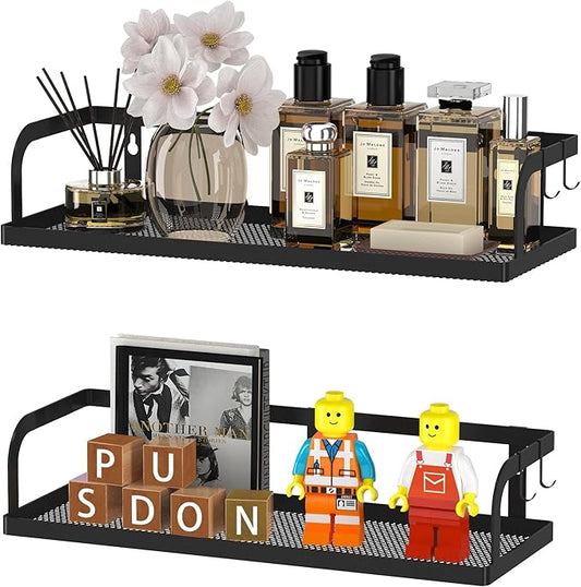 PUSDON metal wire wall-mount storage baskets for kitchen — no-drill renter-friendly organizer