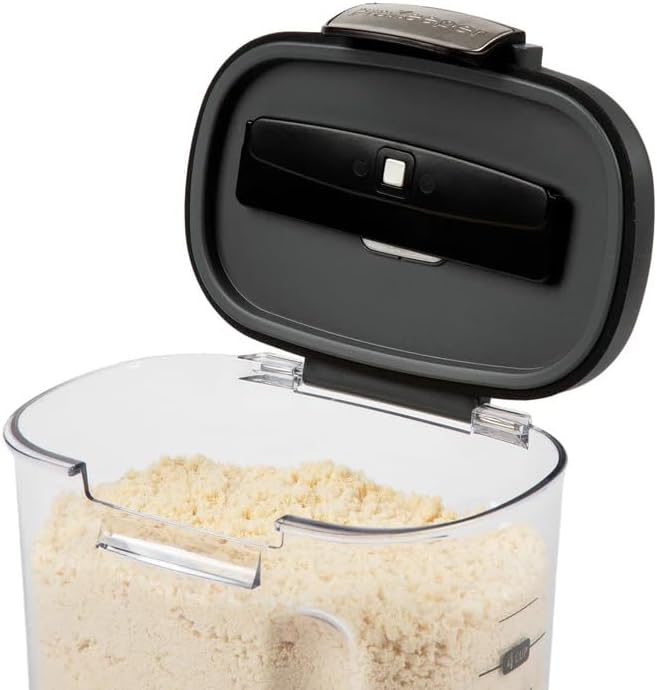 Progressive International ProKeeper+ Clear Plastic Airtight Food Baker's Kitchen Storage Organization Container Canister Set with Magnetic Accessories, 2- Piece Set (Specialty Flour 1.5-Quart)