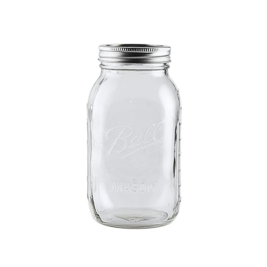 Ball - 16oz Regular Mouth Jars with Lids & Bands 12 Pack Jars, Large Glass Mason Jar for Food Storage with airtight Lid, 0.125 Gallon Glass Jar with Lid and Bands, Set of 12